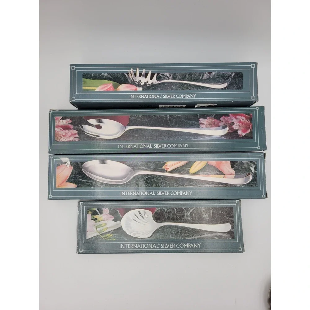 International Silver Company 4 Piece Serving Utensils silver plated original box